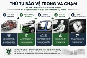 Vùng hấp thụ xung lực hoạt động ra sao? Vì sao đây là yếu tố quyết định sự an toàn của một chiếc ô tô?