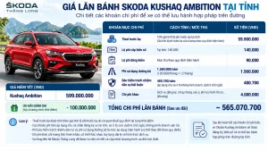 Giá lăn bánh Skoda Kushaq ở tỉnh bao nhiêu?