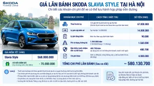 Giá lăn bánh Skoda Slavia tại Hà Nội bao nhiêu?